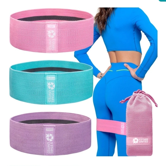5 Star United Booty Bands For Beginners Exercise Butt Sculpting Fitness - Picture 1 of 7